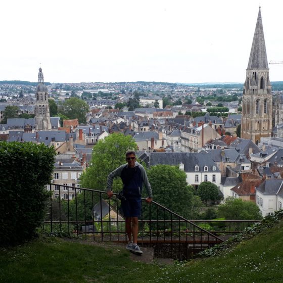 Standing in the gardens of Chateau Vendome