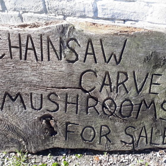 Anyone for a hand carved mushroom?