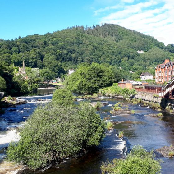 The River Dee running through Llangollen