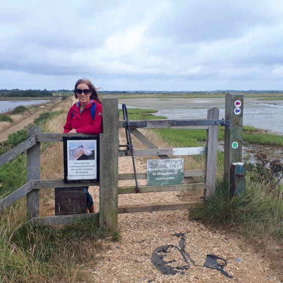 Our walk along the marshes at Keyhaven