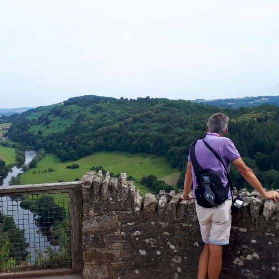 The viewpoint with lush green views over the Wye Valley