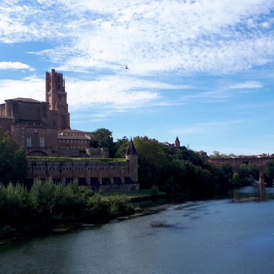 Albi Cathedral on the banks of the river Tarn