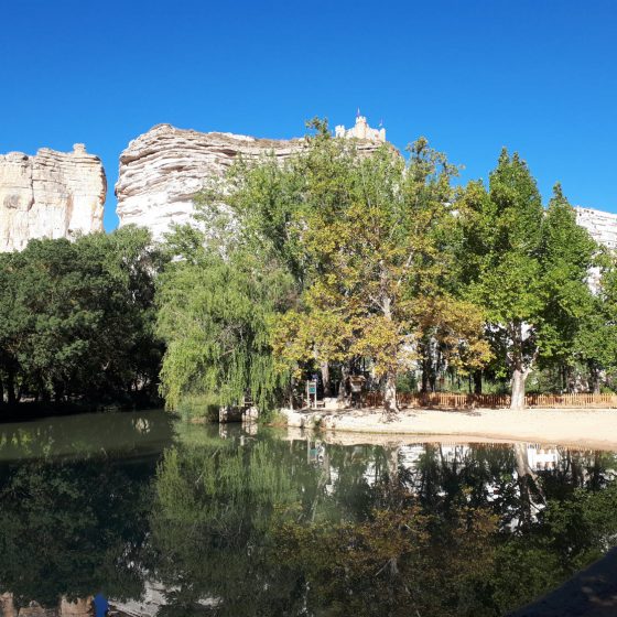 Alcala del Jucar is a very pretty town with its own little leisure beach!