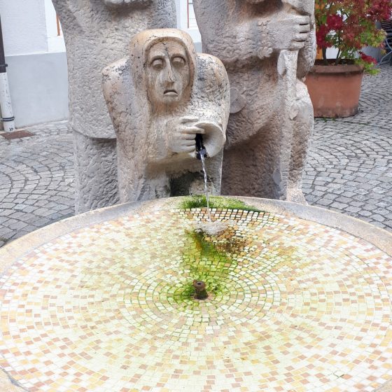 A slightly grumpy looking fountain in Bad Säckingen