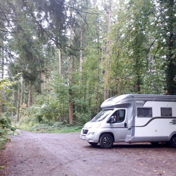 Buzz parked in the woods after Lindau