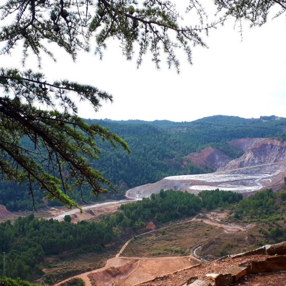 Views over to the salt quarry, Cardona's so called 'white gold'