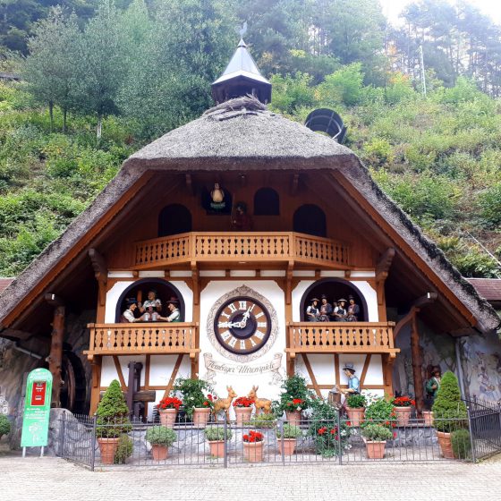 Cuckoo clocks of all sizes up to giant can be found in the Black Forest