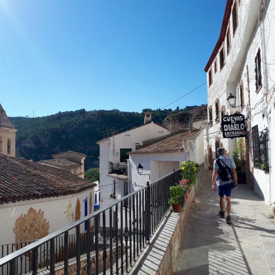 Street of the Cuevas del Diablo cave and tunnel complex