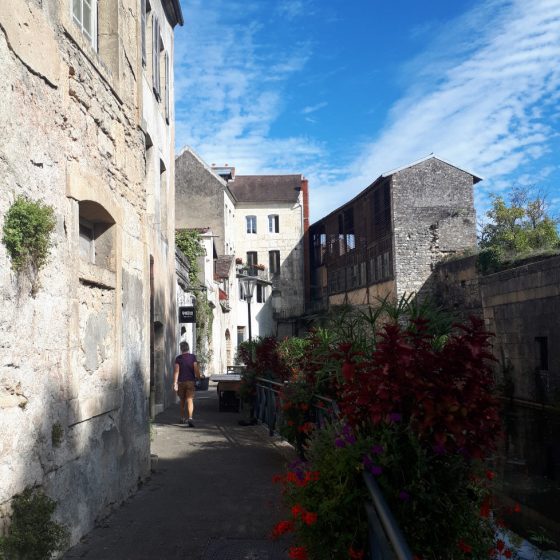 A canalside walk in the peaceful town of Dole