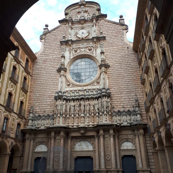 Inside the courtyard of the Monestir de Montserrat