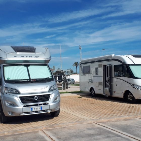 The motorhome aire at El-Grao-de-Castellón