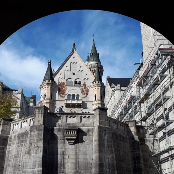 Our first glimpse of the interior courtyard of Neuschwanstein Castle