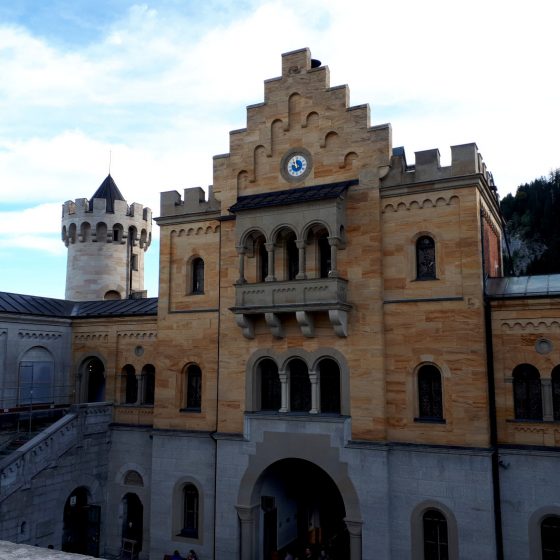 Neuschwanstein courtyard and interior walls