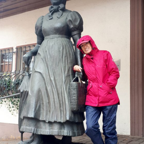 Making friends with the locals in Triberg