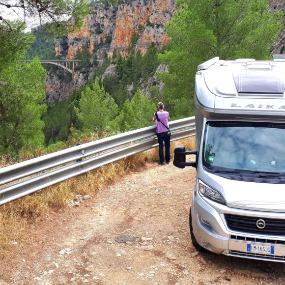 Lay by for Buzz overlooking the Turia river and gorge