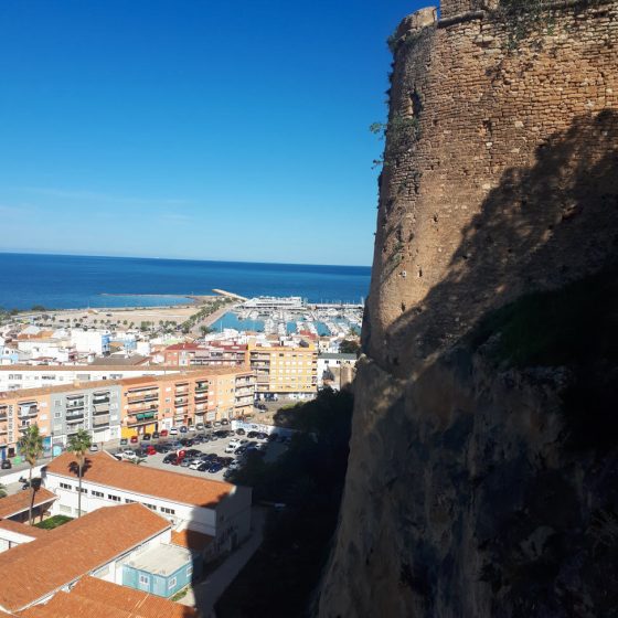 Denia castle view to the sea