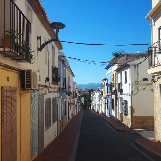 A typical Denia residential street