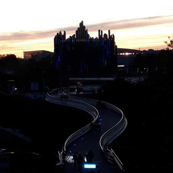 Getting dark at Futuroscope