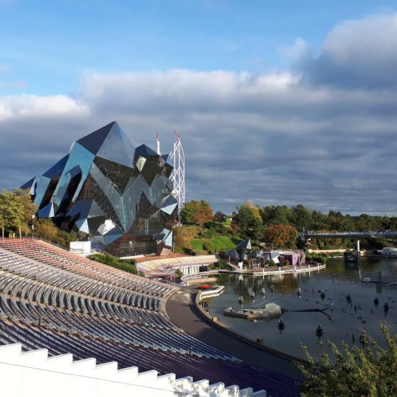 Imax cinema and the arena show area