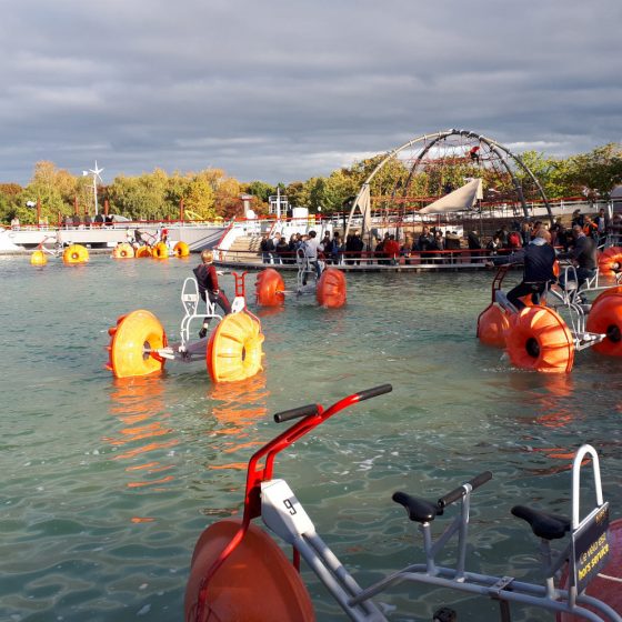 Giant water bikes