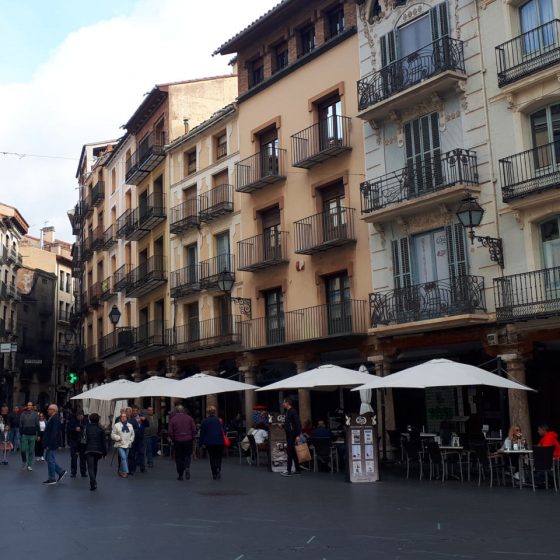 Teruel central plaza street