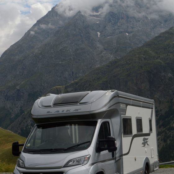 Buzz Laika parked in the French Alps