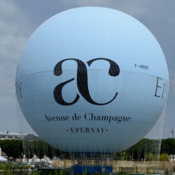 Tethered balloon Epernay the heart of the Champagne region